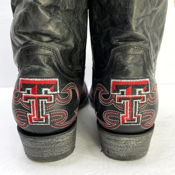 GAMEDAY BOOTS Texas Tech Red Raiders NEW Embroidered Cowboy Boots Black Size 10